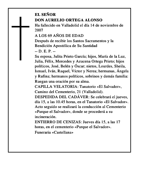 DON AURELIO ORTEGA ALONSO