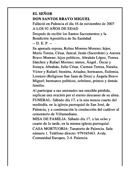 DON SANTOS BRAVO MIGUEL