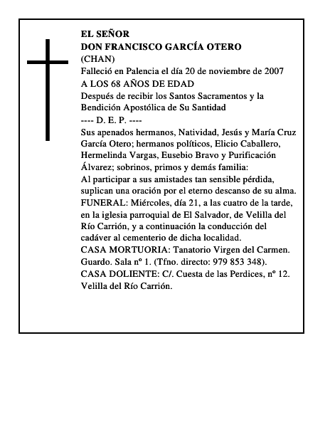 DON FRANCISCO GARCÍA OTERO