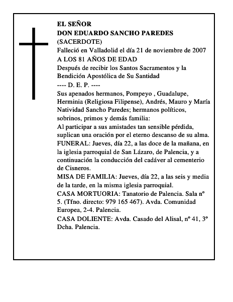 DON EDUARDO SANCHO PAREDES