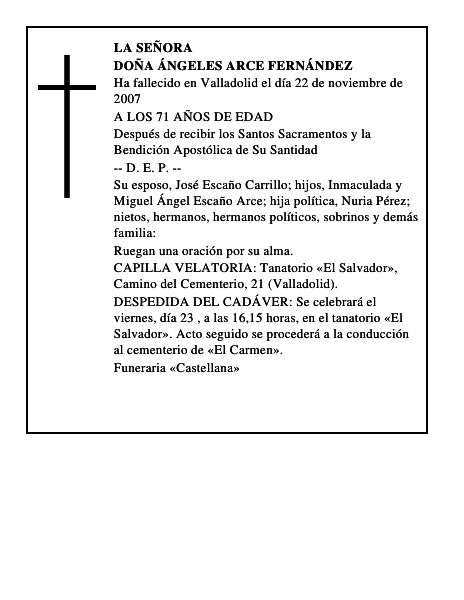 DOÑA ÁNGELES ARCE FERNÁNDEZ