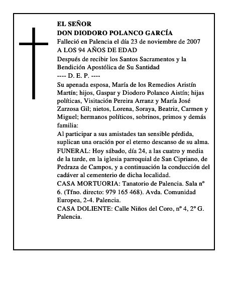 DON DIODORO POLANCO GARCÍA