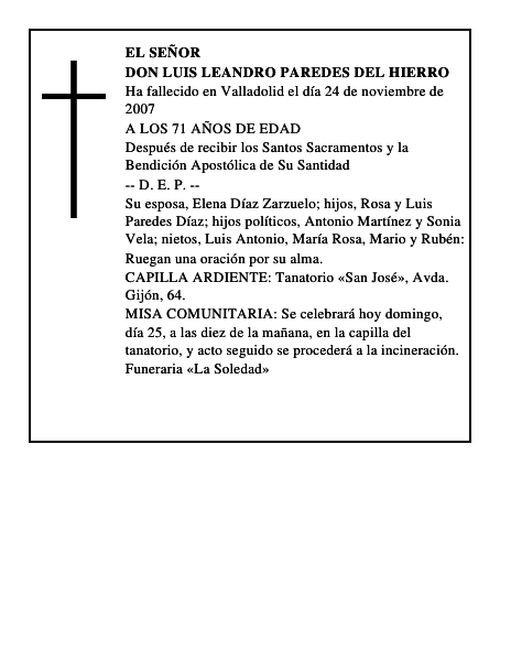 DON LUIS LEANDRO PAREDES DEL HIERRO