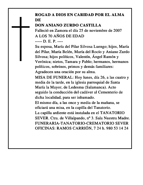DON ANIANO ZURDO CASTILLA