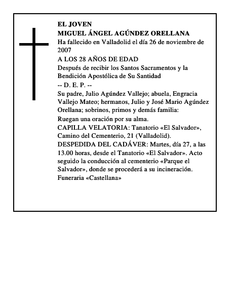 MIGUEL ÁNGEL AGÚNDEZ ORELLANA