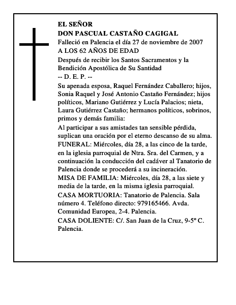 DON PASCUAL CASTAÑO CAGIGAL
