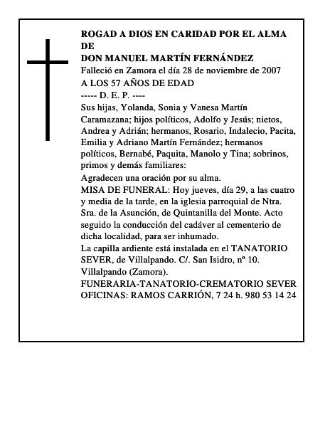 DON MANUEL MARTÍN FERNÁNDEZ
