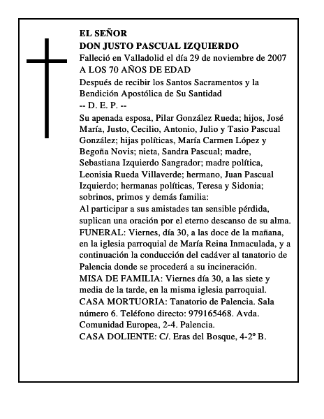 DON JUSTO PASCUAL IZQUIERDO