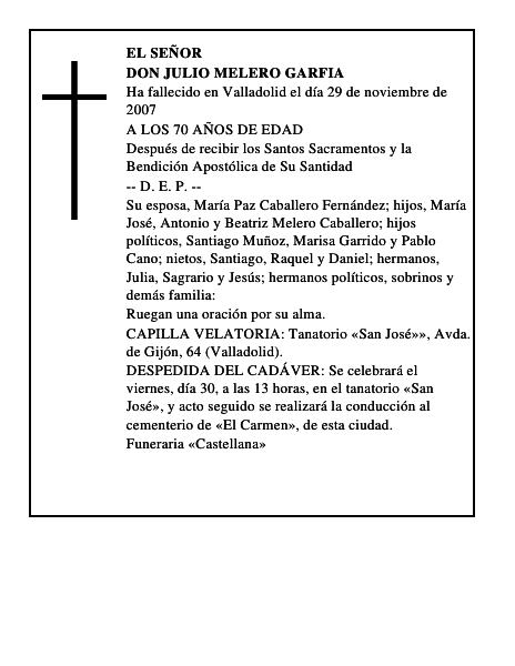 DON JULIO MELERO GARFIA