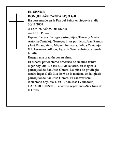 DON JULIÁN CANTALEJO GIL