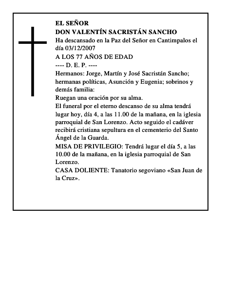 DON VALENTÍN SACRISTÁN SANCHO