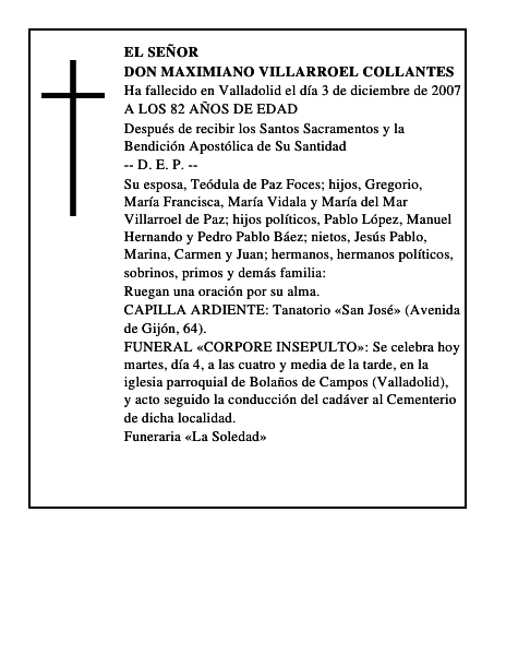 DON MAXIMIANO VILLARROEL COLLANTES
