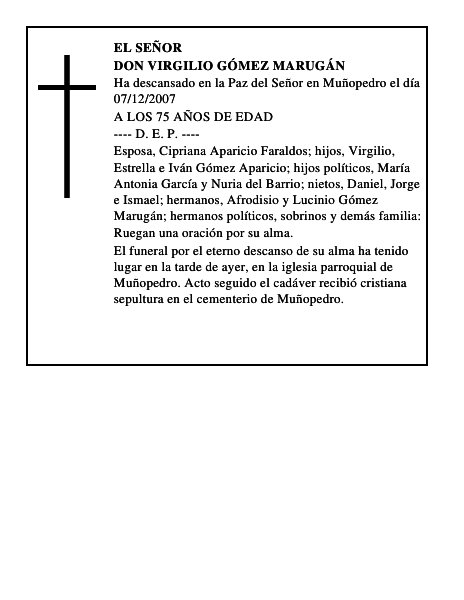 DON VIRGILIO GÓMEZ MARUGÁN