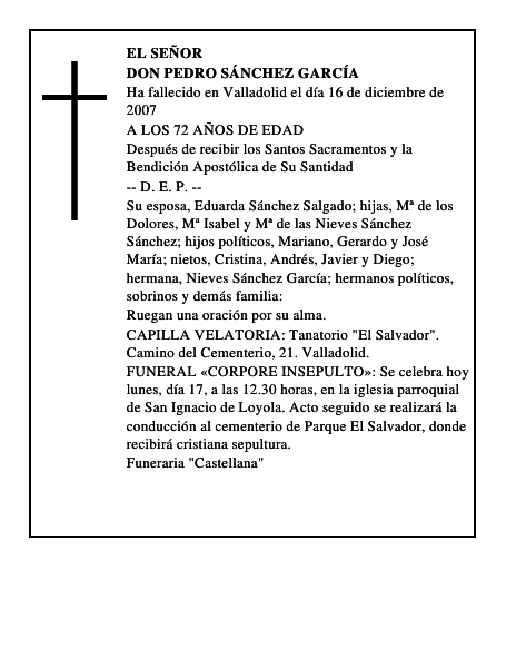 DON PEDRO SÁNCHEZ GARCÍA