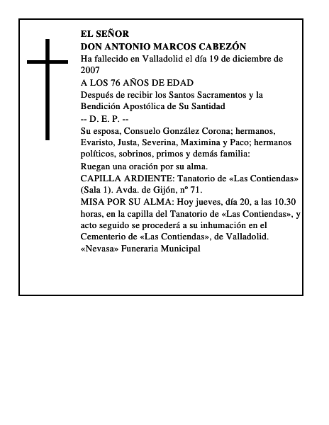 DON ANTONIO MARCOS CABEZÓN
