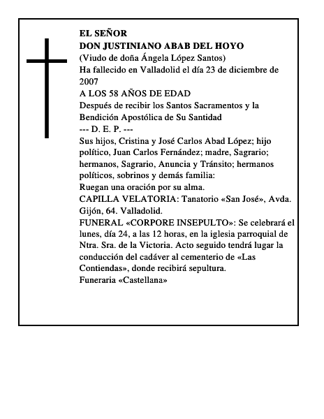 DON JUSTINIANO ABAB DEL HOYO