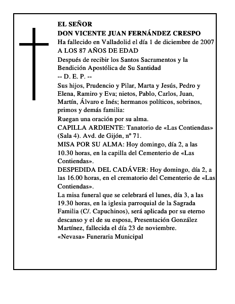 DON VICENTE JUAN FERNÁNDEZ CRESPO