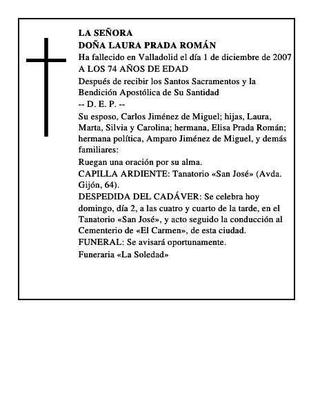 DOÑA LAURA PRADA ROMÁN