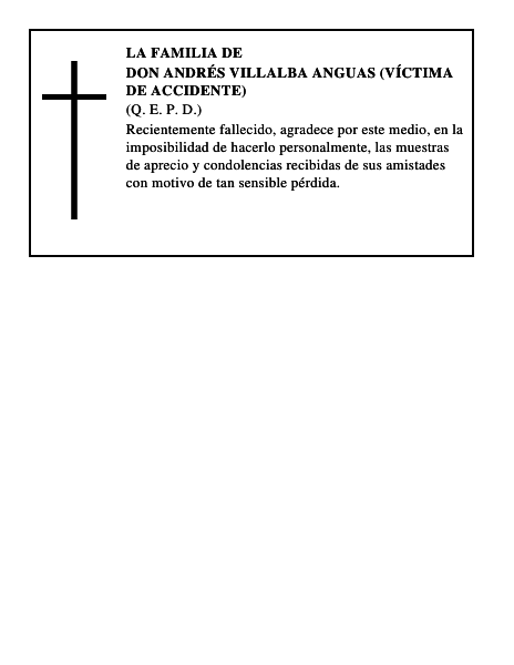 DON ANDRÉS VILLALBA ANGUAS (VÍCTIMA DE ACCIDENTE)