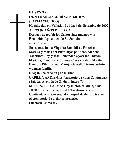 DON FRANCISCO DÍAZ FIERROS