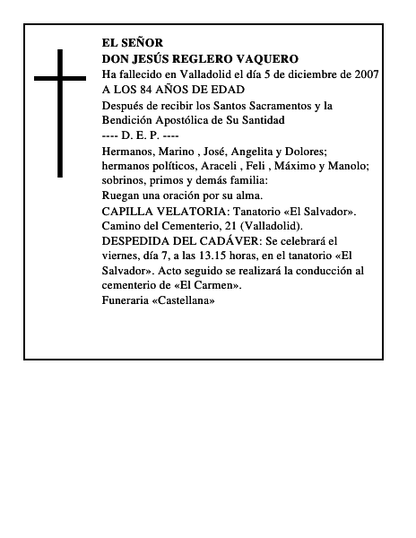 DON JESÚS REGLERO VAQUERO