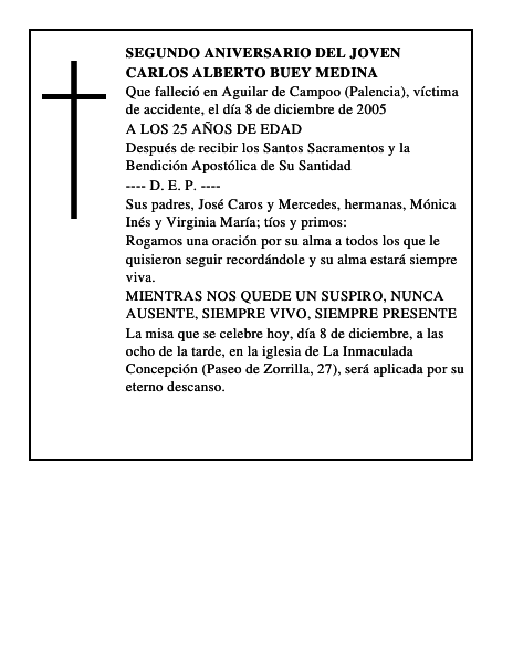 CARLOS ALBERTO BUEY MEDINA
