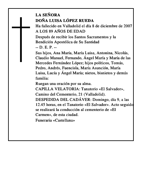 DOÑA LUISA LÓPEZ RUEDA