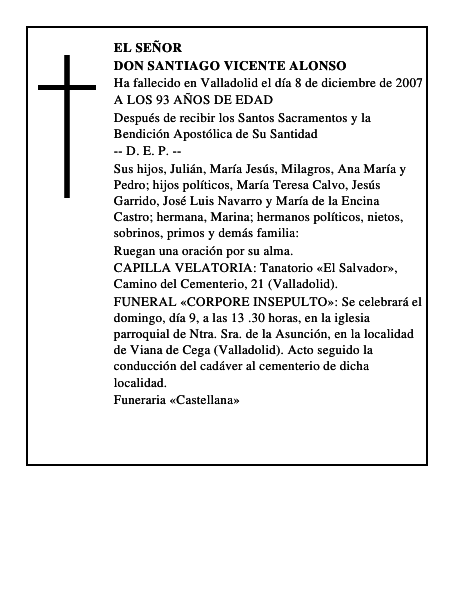 DON SANTIAGO VICENTE ALONSO