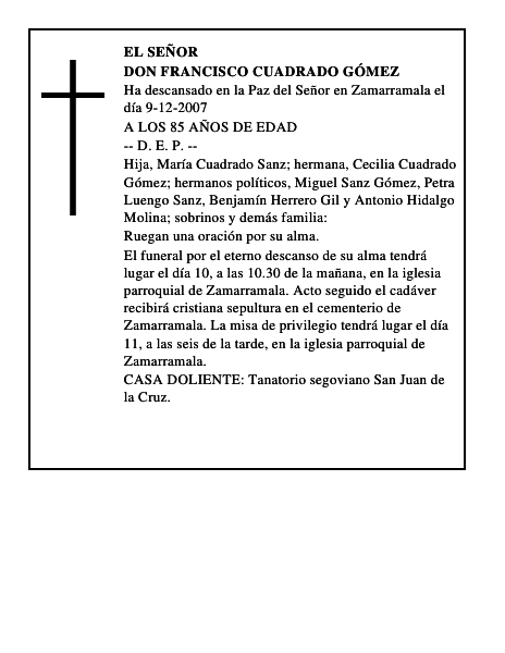 DON FRANCISCO CUADRADO GÓMEZ