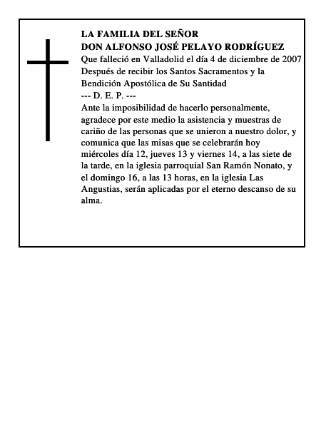 DON ALFONSO JOSÉ PELAYO RODRÍGUEZ
