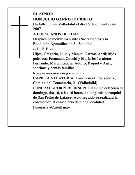 DON JULIO GARROTE PRIETO