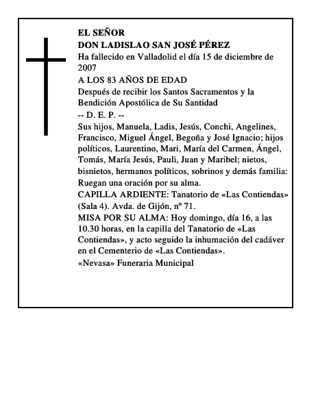 DON LADISLAO SAN JOSÉ PÉREZ