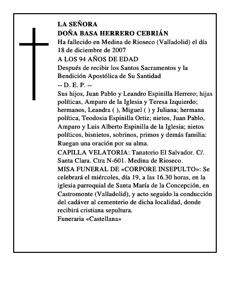 DOÑA BASA HERRERO CEBRIÁN
