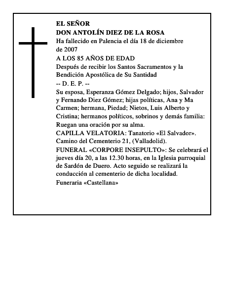 DON ANTOLÍN DIEZ DE LA ROSA