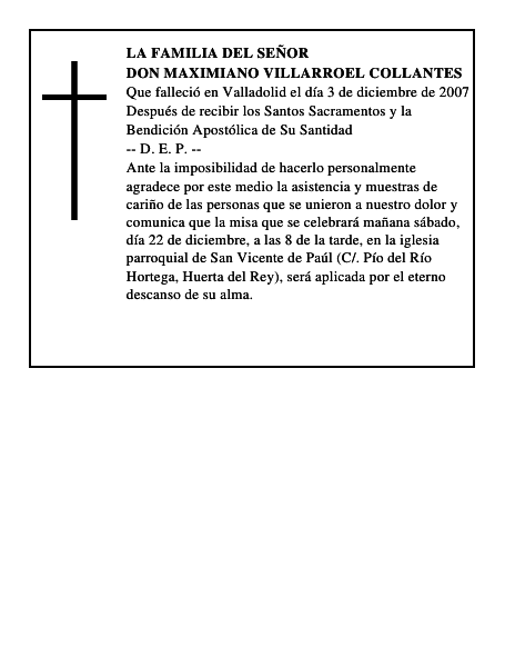 DON MAXIMIANO VILLARROEL COLLANTES