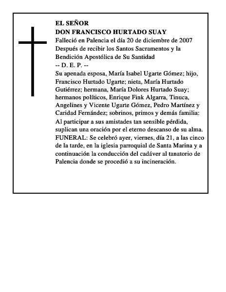 DON FRANCISCO HURTADO SUAY