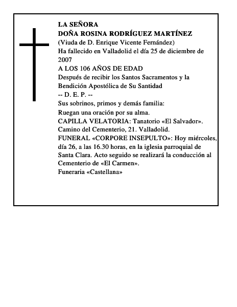 DOÑA ROSINA RODRÍGUEZ MARTÍNEZ