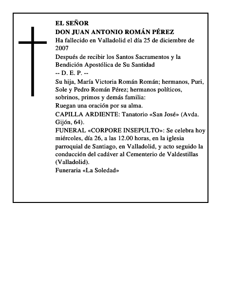 DON JUAN ANTONIO ROMÁN PÉREZ