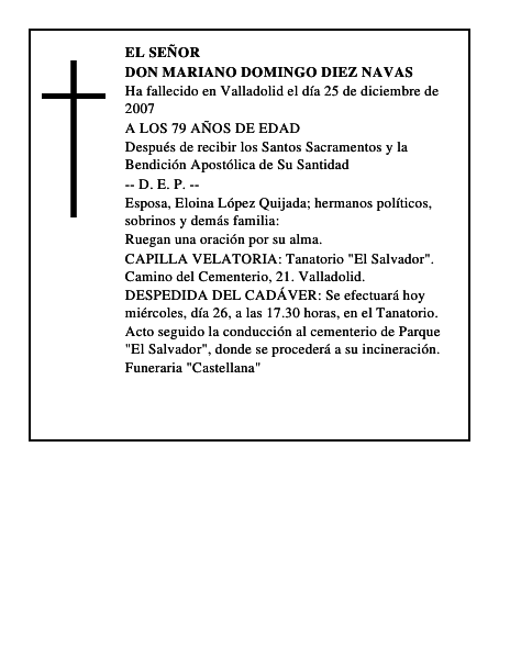 DON MARIANO DOMINGO DIEZ NAVAS