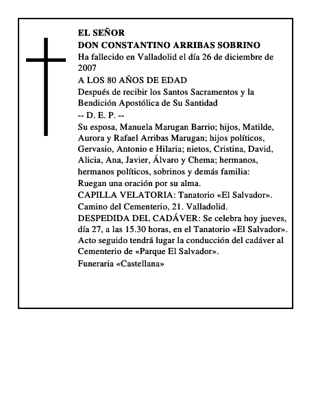 DON CONSTANTINO ARRIBAS SOBRINO