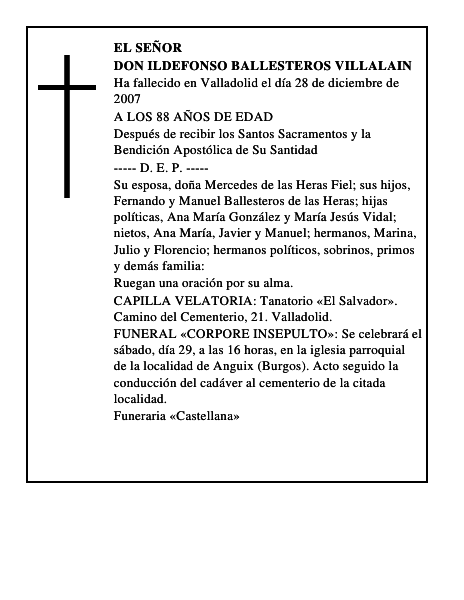 DON ILDEFONSO BALLESTEROS VILLALAIN