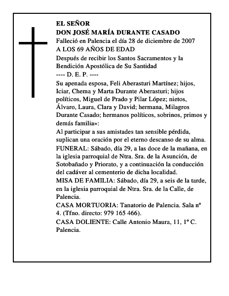 DON JOSÉ MARÍA DURANTE CASADO