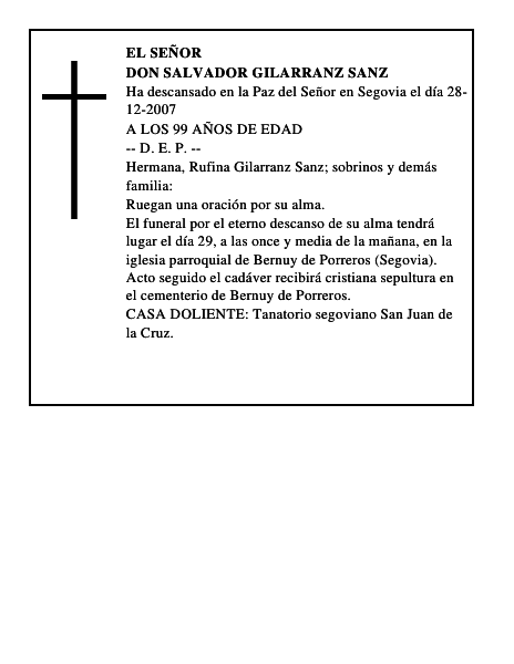 DON SALVADOR GILARRANZ SANZ