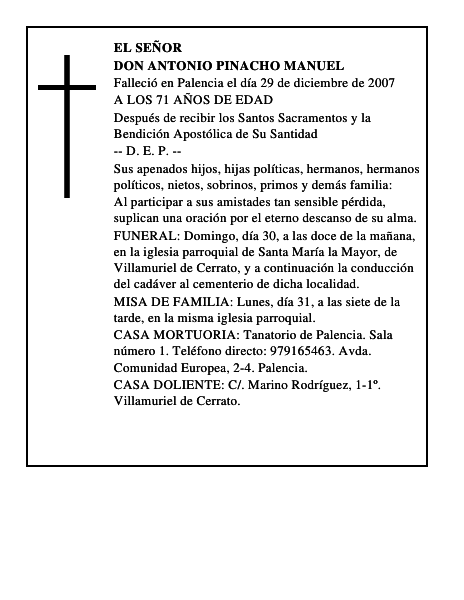 DON ANTONIO PINACHO MANUEL