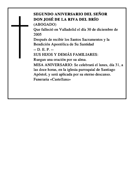 DON JOSÉ DE LA RIVA DEL BRÍO