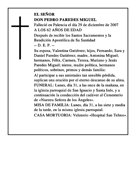 DON PEDRO PAREDES MIGUEL
