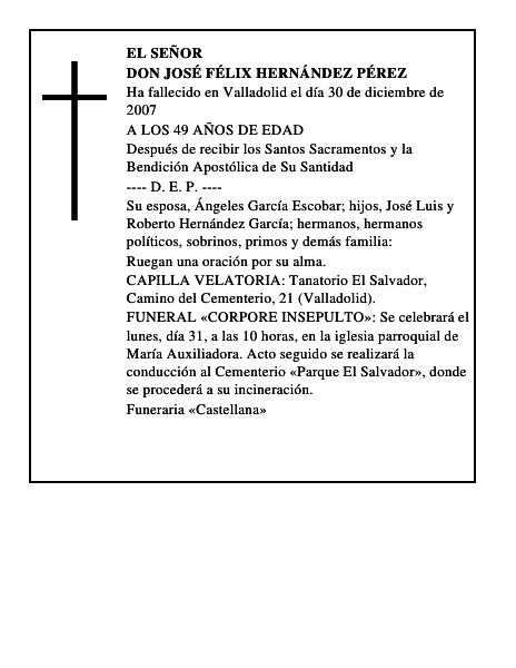 DON JOSÉ FÉLIX HERNÁNDEZ PÉREZ
