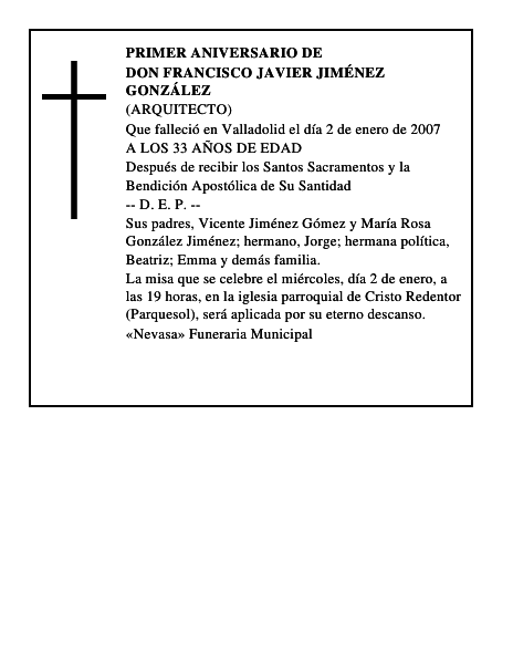 DON FRANCISCO JAVIER JIMÉNEZ GONZÁLEZ