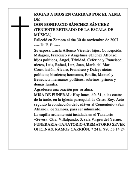 DON BONIFACIO SÁNCHEZ SÁNCHEZ