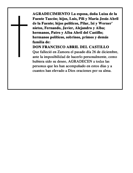 DON FRANCISCO ABRIL DEL CASTILLO